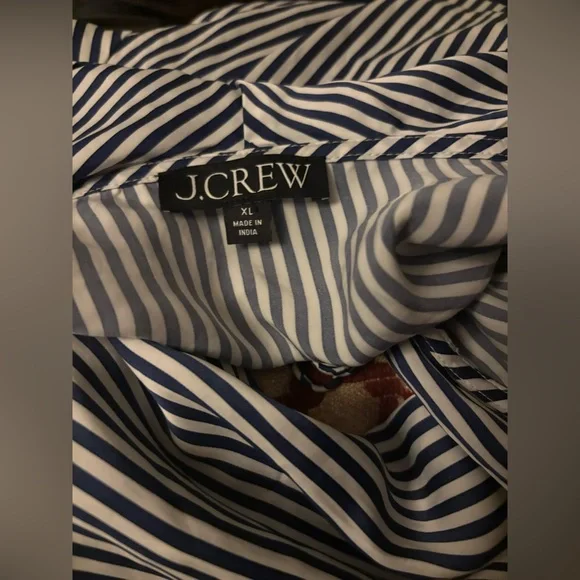 J. Crew Navy and White Striped Shirt - Picture 5 of 5